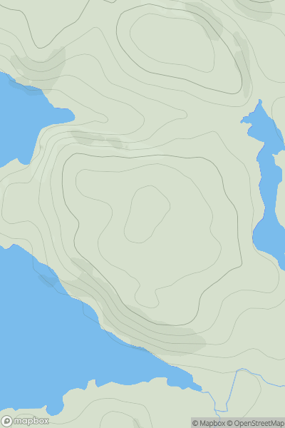 Thumbnail image for Meall an Fheidh [Scourie to Lairg] showing contour plot for surrounding peak